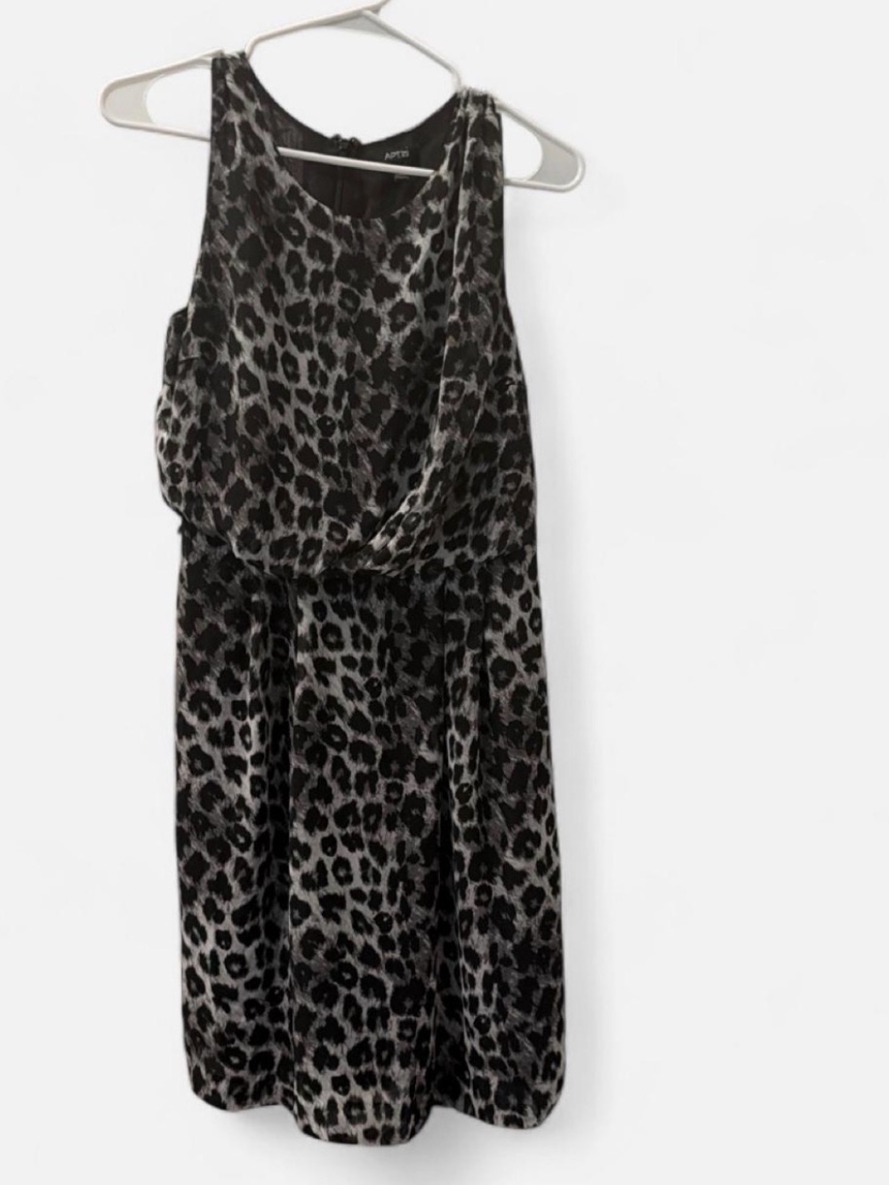 Leopard Print Dress in Black and Gray